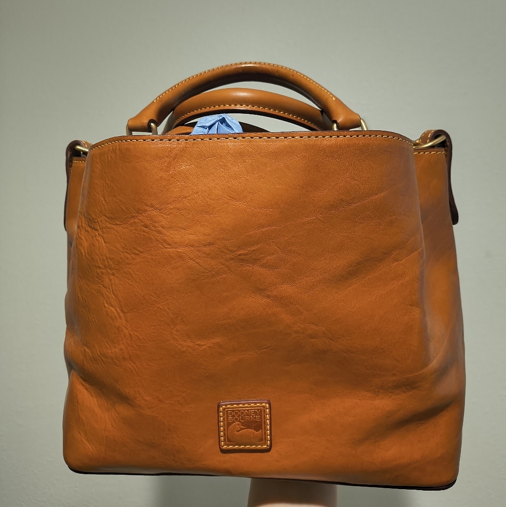 Dooney & Bourke Brenna Satchel Florentine Leather in The Color Natural